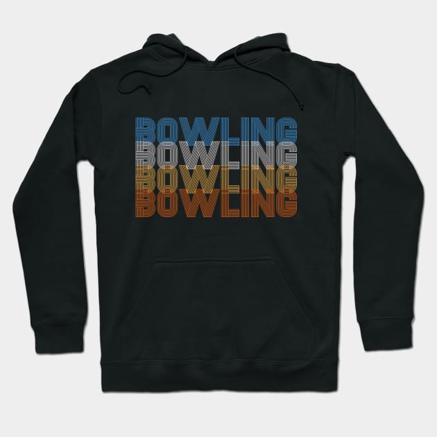 Vintage Retro Bowling Bowling Bowling Bowler Hoodie by pho702